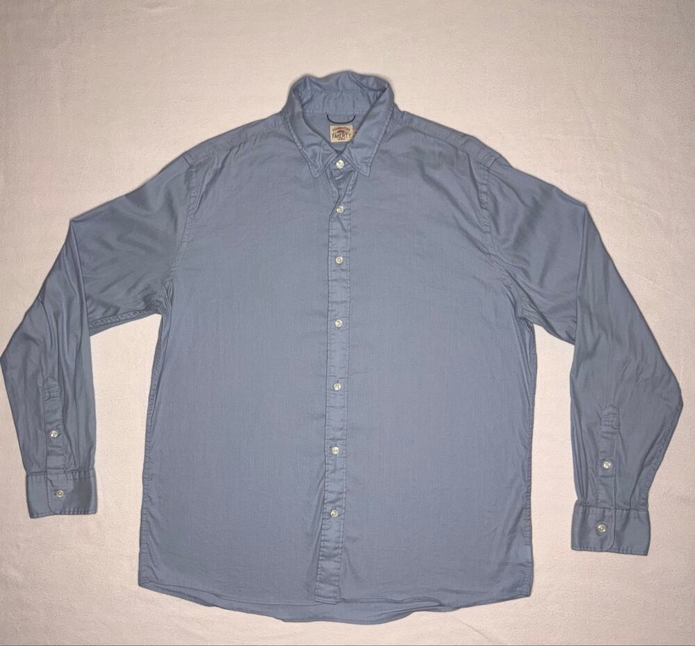 Faherty Light Blue Men Button Down Shirt